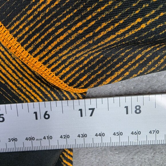 Womens Reebok Black & Orange Striped Performance Shirt 1/4 Zip Long Sleeve M - Picture 7 of 9